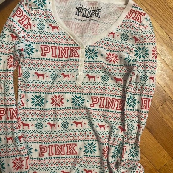 VS Pink 3 piece pajama set - Picture 2 of 7